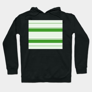 Strips - green and white. Hoodie